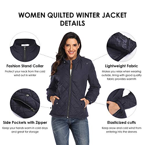 1 PEIQI+Quilted+Jacket+Outwear+Pockets