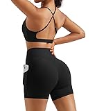 OMKAGI 2 Piece Workout Sets for Women Open Back
