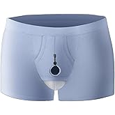 Tons Modal Men Breathable Underwear Open Hole Briefs for Foreskin, Special Penis Pouch Boxers Underpants Clothes Lingerie…