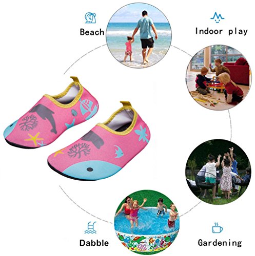 Vivay Toddler Kids Water Shoes Quick Drying Swim Beach Shoes Aqua Socks for Boys & Girls - Thumbnail 7