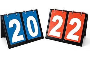 HSZJsto Portable Table Top Scoreboard Flipper, Multi Sports Score Flip Scoreboard Score Keeper