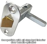 Loops 64mm Tubular Latch Nickel Plated Forend Strike Plate Screws Included view 3