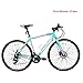 BAVEL Ultra Light Aluminum 21 Speed 700C Road Bike Racing Bicycle Shimano 48cm/54cm (green + white, 51)