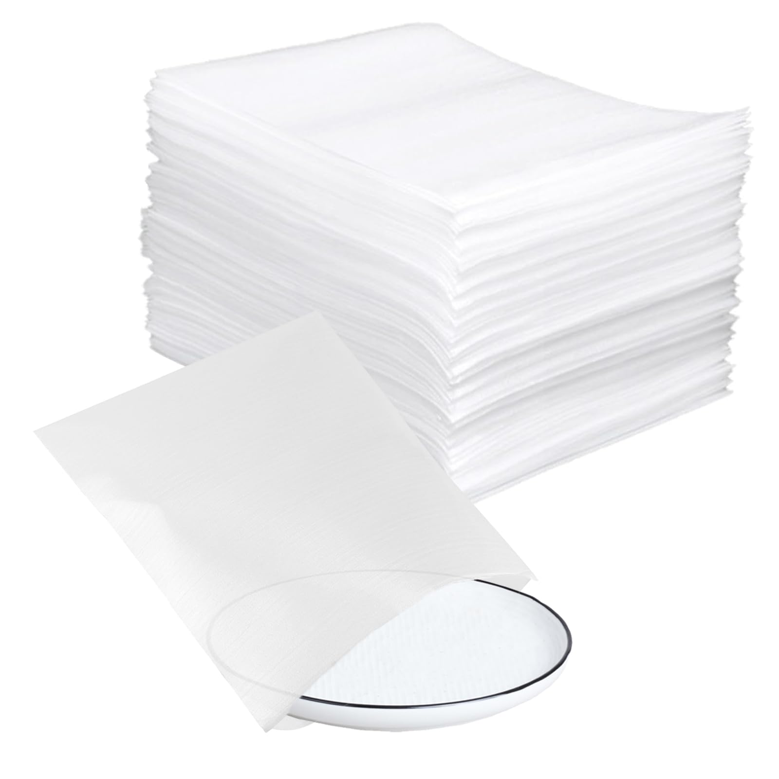 FAAING Pack of 100 25 x 30 cm Foam Bags, Foam Packaging Foam Film Packaging Material Moving Material Packaging Cushion Foam Bags for Tableware Packaging