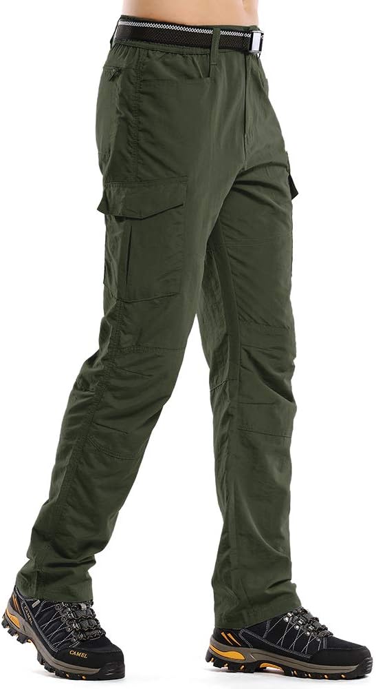 linlon Fulture Direct Mens Hiking Pants Quick Dry Lightweight Fishing Camping UPF 50+ Cargo Pants with Pockets