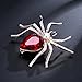Red Rhinestone Spider Pin Women's Crystal Rhinestone Animal Insect Spider Brooch Pin Birthday Wedding Gift Mother's Day Brooches and Pins