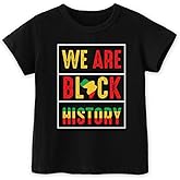 Toddler Black History T-Shirts for Boys Girls, Black History Month Shirts for Kids, Graphic Top Funny Letters Print Tees