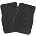 OxGord 4 Piece Luxe Carpet-Floor-Mats Set for Car - Rubber-Lined All-Weather Heavy-Duty Protection for All Vehicles, Slate Gray