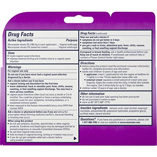 Monistat 7Day Yeast Infection Treatment