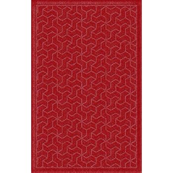 American Floor Mats Windmill Designer Floor Mat - Red 2' x 3' with Gripper Backing, Matching Fabric Borders