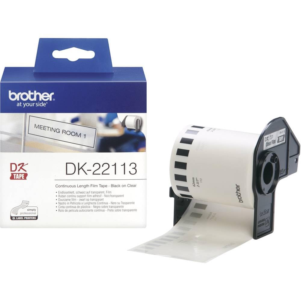Brother DK-22113 - Clear - Roll (6.2 cm x 15.2 m) film - for Brother QL-1050, 1060, 500, 550, 560, 570, 580, 600, 650, 700, 710, 720, 820