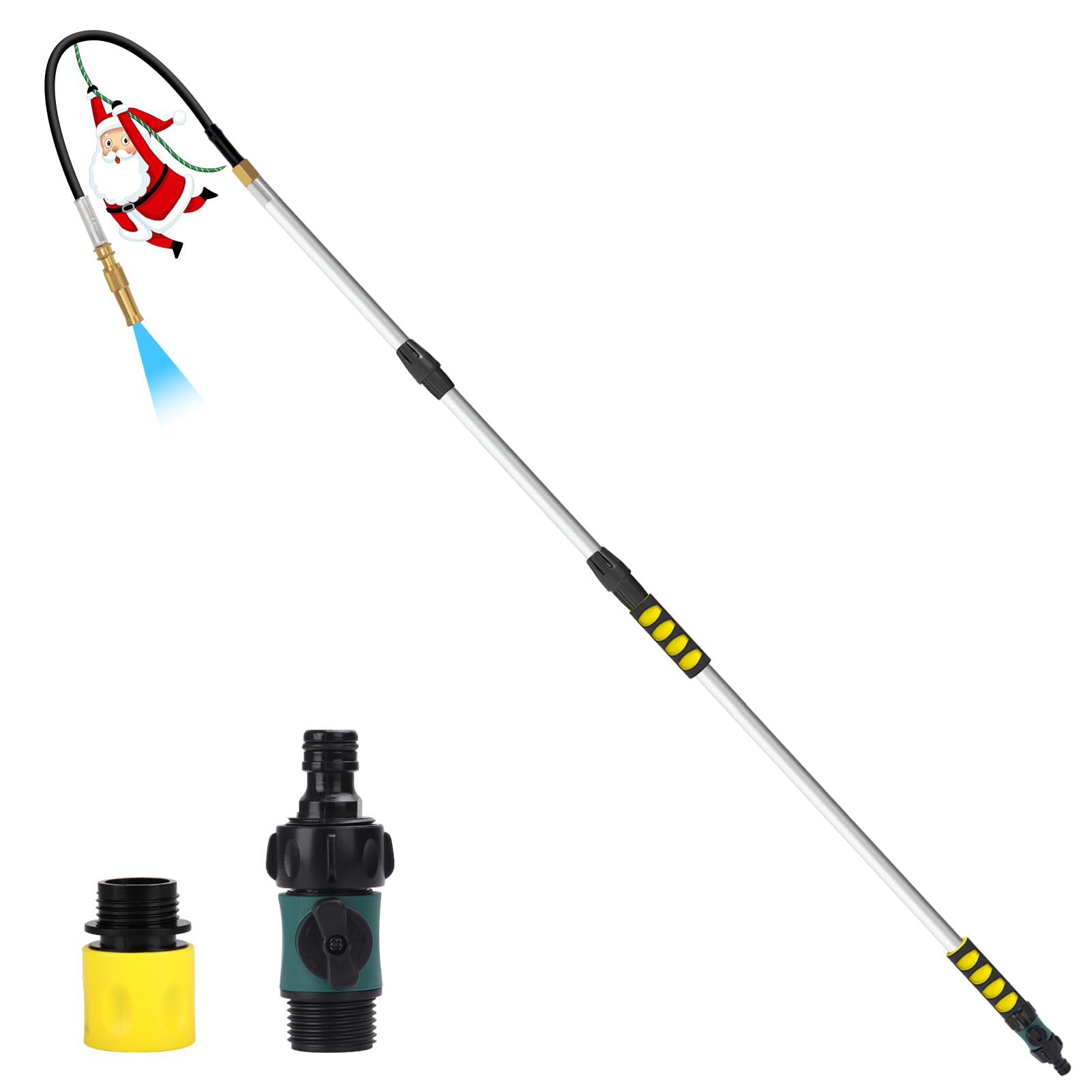 Photo 1 of Orvella 12ft Gutter Cleaning Tools, Long Reach Telescopic Gutter Cleaner Tools From The Ground, Rain Gutters Cleaning Tool With Garden Hose Attachment and Bendable Gutters Wand