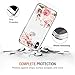 JAHOLAN Rose Flower Cute Girls Floral Design Clear TPU Soft Slim Flexible Silicone Cover Phone Case for iPhone Xs Max 2018 6.5 inch