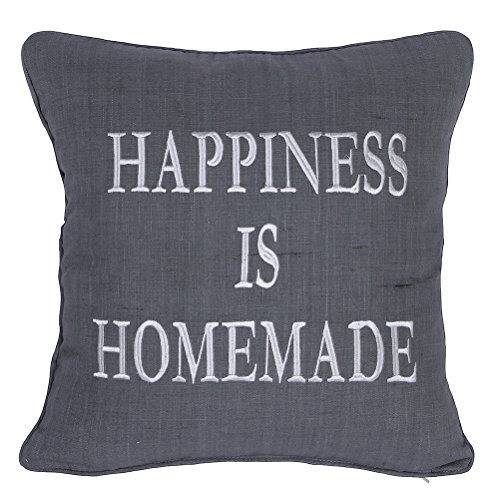 YugTex Pillowcases Happiness is Homemade Embroidered Throw Pillow Cover Quote Pillowcase Home Decor Cushion Cover Wedding Anniversary Couple Lovers Cushion Cover (18″X18″, Gray) YugTex Pillowcases Happiness is Homemade Embroidered Throw Pillow Cover Quote Pillowcase Home Decor Cushion Cover Wedding Anniversary Couple Lovers Cushion Cover (18″X18″, Gray)