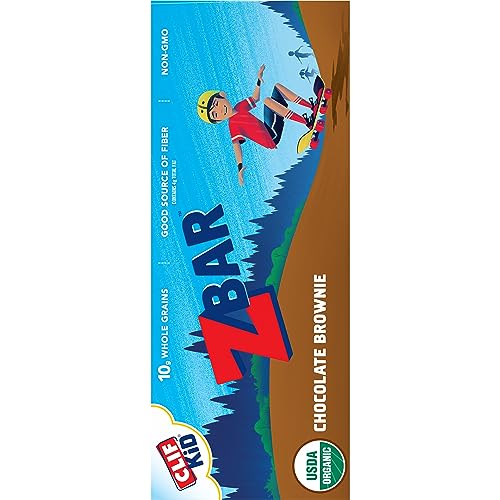 CLIF KID ZBAR – CHOCOLATE BROWNIE – SOFT BAKED WHOLE GRAIN SNACK BARS – USDA ORGANIC – NON-GMO – PLANT-BASED – 1.27 OZ. (18 PACK)