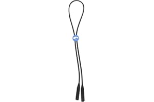 Costa Del Mar BODY_STRAP Costa Del Mar Unisex's Costa Bowline Silicone Retainer Leash, Black/Blue, 19in