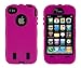 Generic Body Armor Case for iPhone 4 - Non-Retail Packaging - Hot Pink/Black