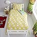Happy Linen Company Childrens Boys Girls Farm Animals Counting Sheep Green Yellow Reversible UK Toddler Bedding Duvet Cover Set