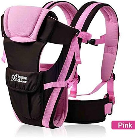 Beth Bear 0-30 Months Breathable Front Facing Baby Carrier 4 in 1 Infant Comfortable Sling Backpack Pouch Wrap Baby Kangaroo New (Pink)