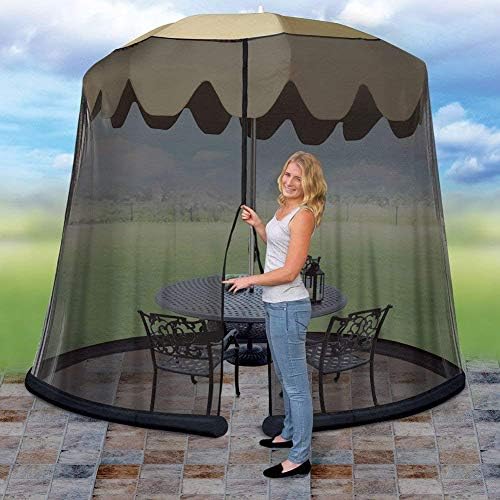 Ideaworks JB5678 Outside 9-Foot Umbrella Desk Display, Black