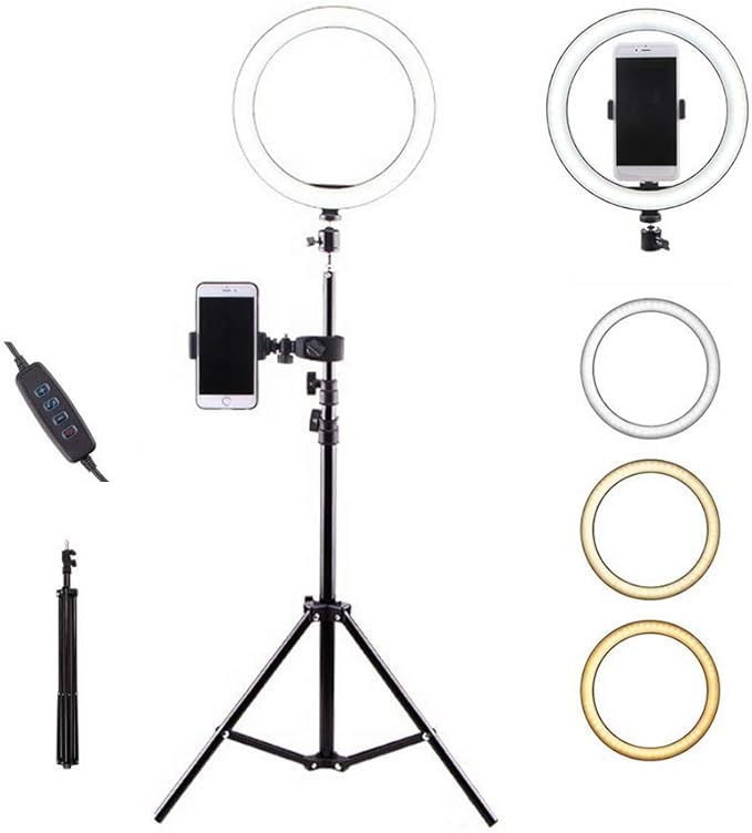 10" LED Ring Light with Adjustable Tripod Amazon.co.uk Camera & Photo
