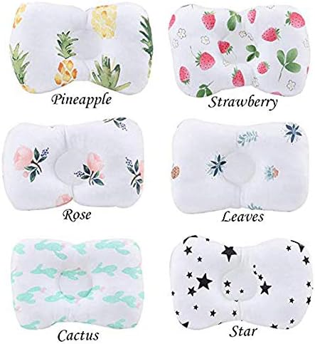 WANGSAURA Infant Pillow Newborn Baby Cotton printed Pillows Nursing Prevent Flat Head Sleeping Cushion Bedding Pillows (stars)
