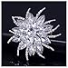 LAYs Women Jewelry Brooch Pin Rhinestone Lapel Pin for Wedding Bridal Bouquet Party Dress (White)