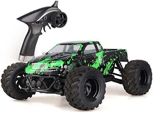 Wisleo RC Trucks 1/18 Scale High Speed 4WD Electric Racing Waterproof Cars Off Road Remote Control Vehicle (Green)