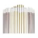 US Art Supply 24 piece Oil & Acrylic Paint Long Handle Artist Paint Brush Set with Canvas Roll-Up Storage Wrap primary