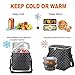Lunch Bag, 11L Leakproof Insulated Lunch Box with Thermal Liner and Waterproof Reusable Lunch Bag for Women and men, Lunch Cooler with Adjustable Shoulder Strap College Picnic Beach Work(Black)