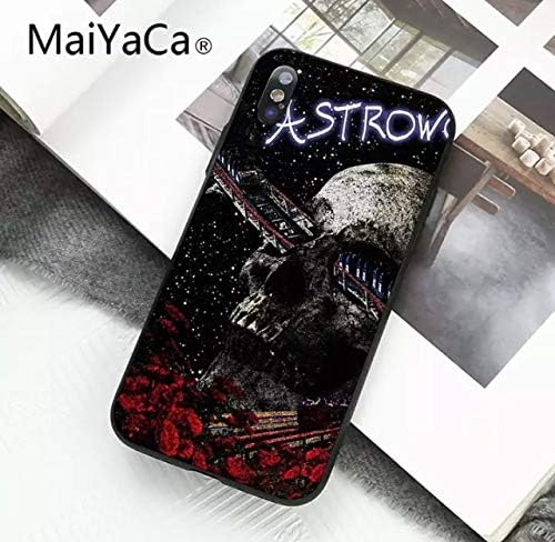 Travis Scott Phone Cases astroworld Skull sicko Mode for iPhone X 6 7 8 Plus 5 5s 6s se for Apple Soft Silicone Skull Cover (iPhone Xs max)