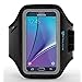 Galaxy Note 5 Armband: Stalion Sports Running & Exercise Gym Sportband for Samsung Galaxy Note 5 & Galaxy S6 Edge+ (Plus)(Jet Black) Water Resistant + ID/Credit Card/Money Holder