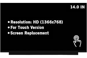 HOYRTDE 14.0" Screen Replacement NT140WHM-T00 NT140WHM-T02 for B140XTK02.0 B140XTK02.1 B140XTK02.3 HD 1366x768 40Pin OnCell-Touch LED LCD Display Screen Panel