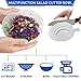 [2-PACK] White/Green Salad Cutter Bowl Set - 4 In 1 Multi-Functional- Make Your Salad in 60 Seconds with this Fast & Easy To Use Salad Chopper, Cutting Board, Strainer & Bowl (White)
