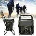 Folding Fishing Chairs with Back Rest and Cooler Bag, Portable Lightweight Backrest Stool Foldable Backpack Camping Chairs Convenient Carry Seat for Traveling/Picnic/Hiking/Beach, Camouflagethumb 2
