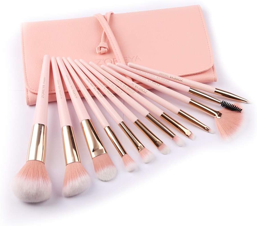 Jaromepower 12Pcs Eye Makeup Brushes Set Professional Cheap Cruelty Free Makeup Brush