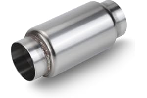 Piclafe 3" Inlet Exhaust Resonator, 3" Inlet/Outlet 9" Overall Length Exhaust Resonator Muffler