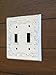 Double Light Switch Plate/Antique White or Pick Your Color/Shabby Chic Style/Fleur de Lis Design