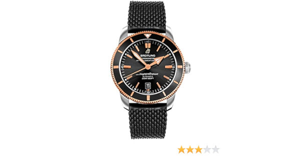 superocean heritage ii automatic chronometer black dial men's watch