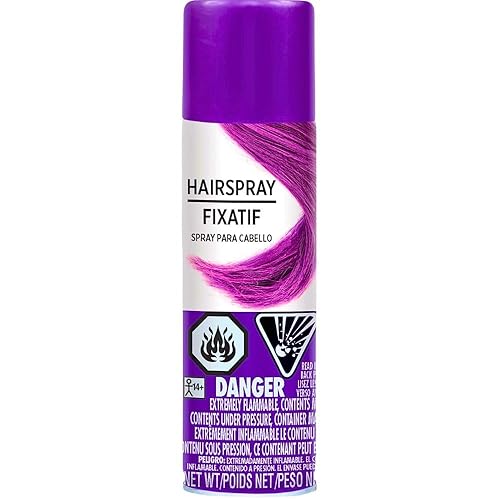 Hypo-Allergenic Purple Hair Spray - 3 oz. - Perfect Party Accessory, 1 Pc. - Amazon deal for $4.32