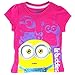 Despicable Me Minions Girls Short Sleeve Tee (2T, Pink Le Buddies)