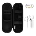 [4 in 1] OEAGO Apple Pencil Accessories, Holder Premium PU Leather Case Carrying Bag Sleeve Pouch Cover for Apple iPad Pro Pencil Pen + Cap Holder/Nib Cover/Lightning Cable Adapter Tether