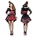Leg Avenue Women's Victorian Vamp Steampunk Costume, Black/Burgundy, Medium