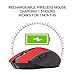 inphic Wireless Mouse, Egonomic Rechargeable Gaming Cordless Mouse with USB Receiver for PC, Laptop, Computer, MacBook (Red Plating)