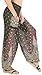 CandyHusky Elastic Waist Loose Fit Baggy Gypsy Hippie Boho Yoga Harem Pants (Green)