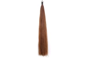 Y.J TAILS Horse Tail Extensions with Braided Horsehair Loop, Blunt Cut Bottom, 28-30 inches Long and 3/8 lb Weight