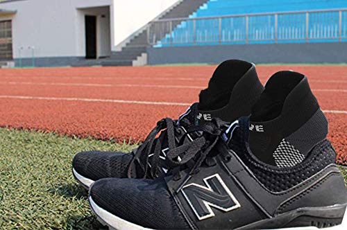 RuRu Monkey Mens No show Sport Socks, Moisture Control, Arch Support (Black and Grey 6Pair)