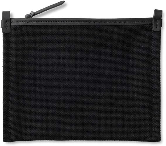 Amazon ポーチ メンズ 帆布 本革 小物入れ おしゃれ 大きめ 大容量 機能的 シンプル ショルダー 父の日 ファスナー マチなし 大きなサイズ ブラック 黒 Artbrown アートブラウン ポーチ