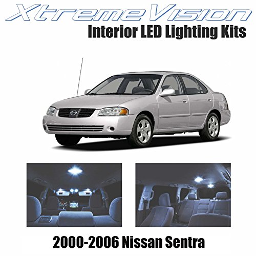 XtremeVision Nissan Sentra 2000-2006 (3 Pieces) Cool White Premium Interior LED Kit Package + Installation Tool