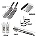 Zen-T - 8 Piece Grill Griddle BBQ Tool Kit - Heavy Duty Professional Grade Stainless Steel BBQ Tools - Perfect Grilling Utensils for All Your Grilling Needs – Outdoor and Indoor BBQ (Black)